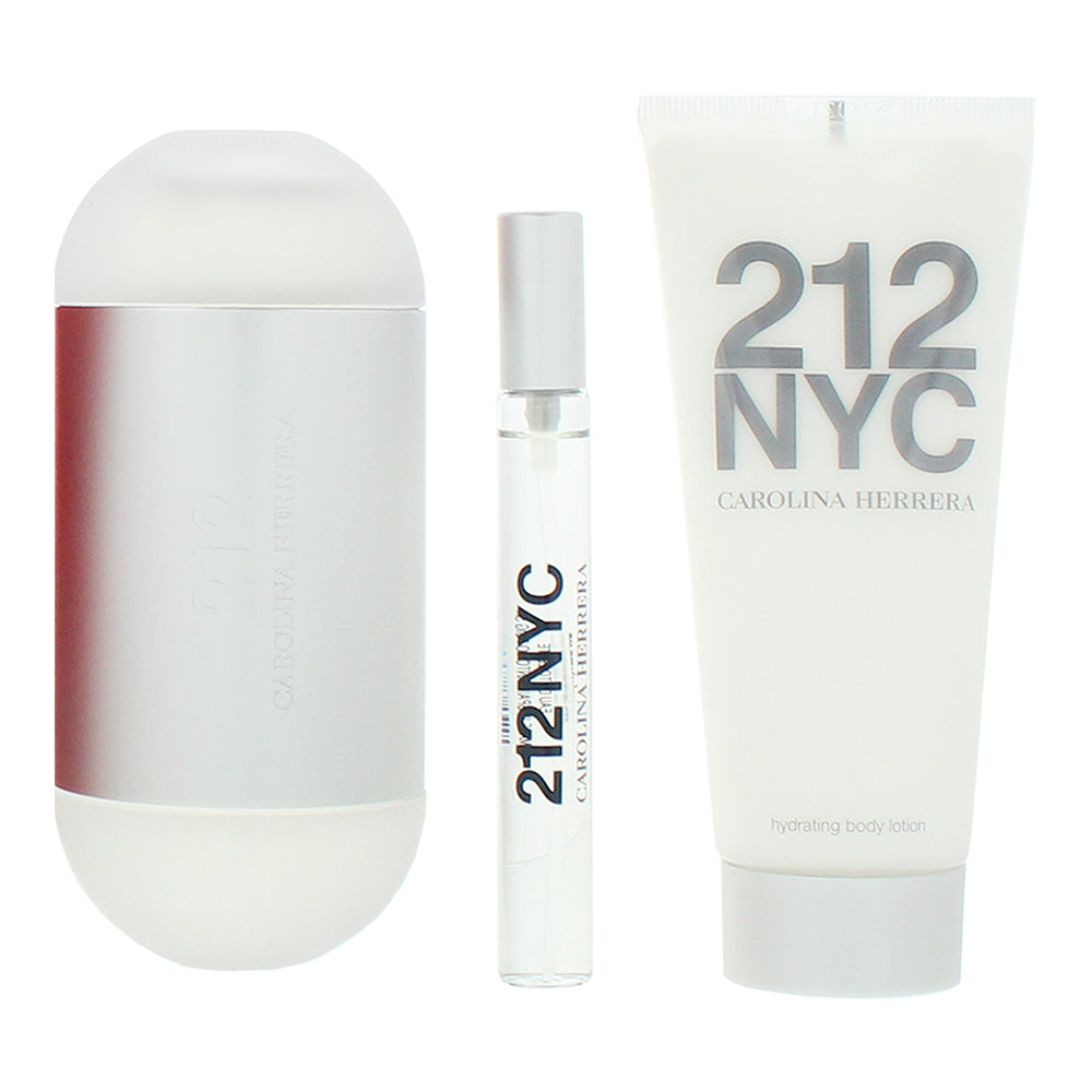 Carolina Herrera 212 Nyc 3 Piece Gift Set: Eau de Toilette 100ml - Eau de Toilet - Product