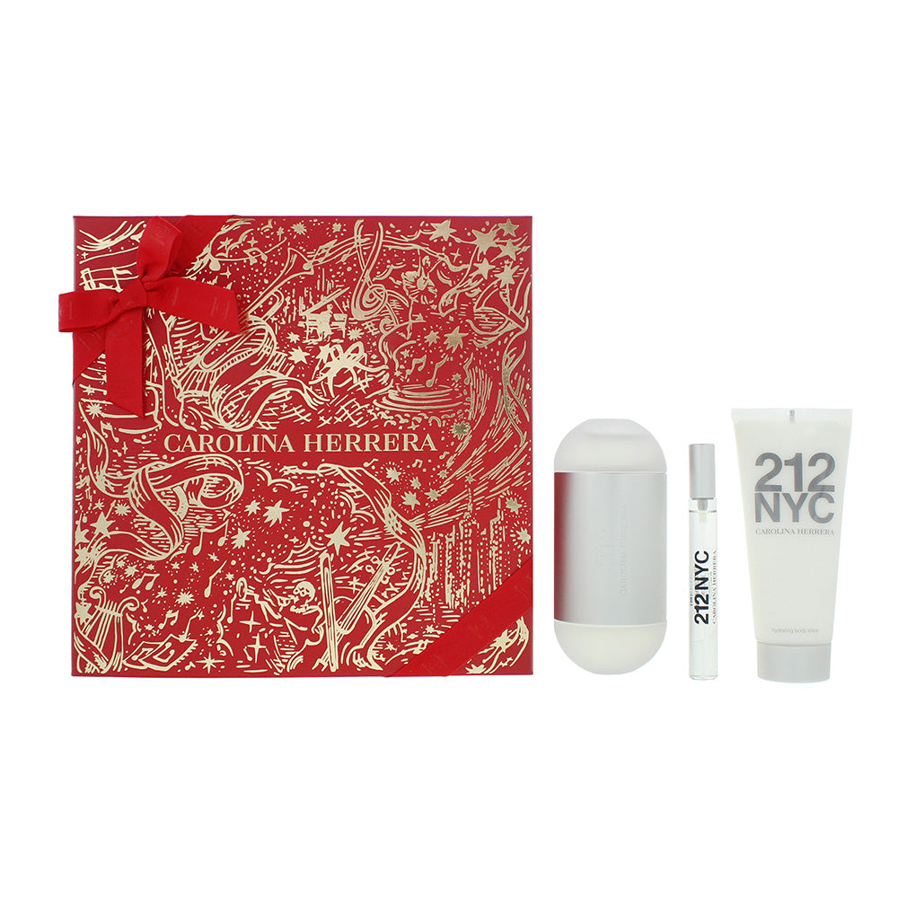 Carolina Herrera 212 Nyc 3 Piece Gift Set: Eau de Toilette 100ml - Eau de Toilet
