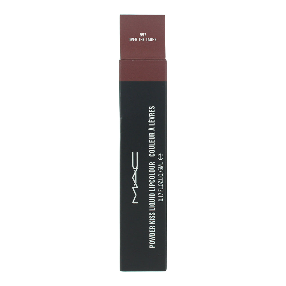 MAC Powder Kiss Liquid 997 Over The Taupe Lip Colour 5ml - Box