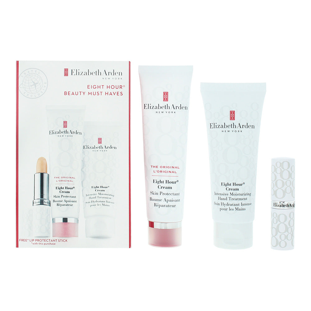 Elizabeth Arden Eight Hour 3 Piece Gift Set: Hand Cream 75ml - Cream 50ml 
