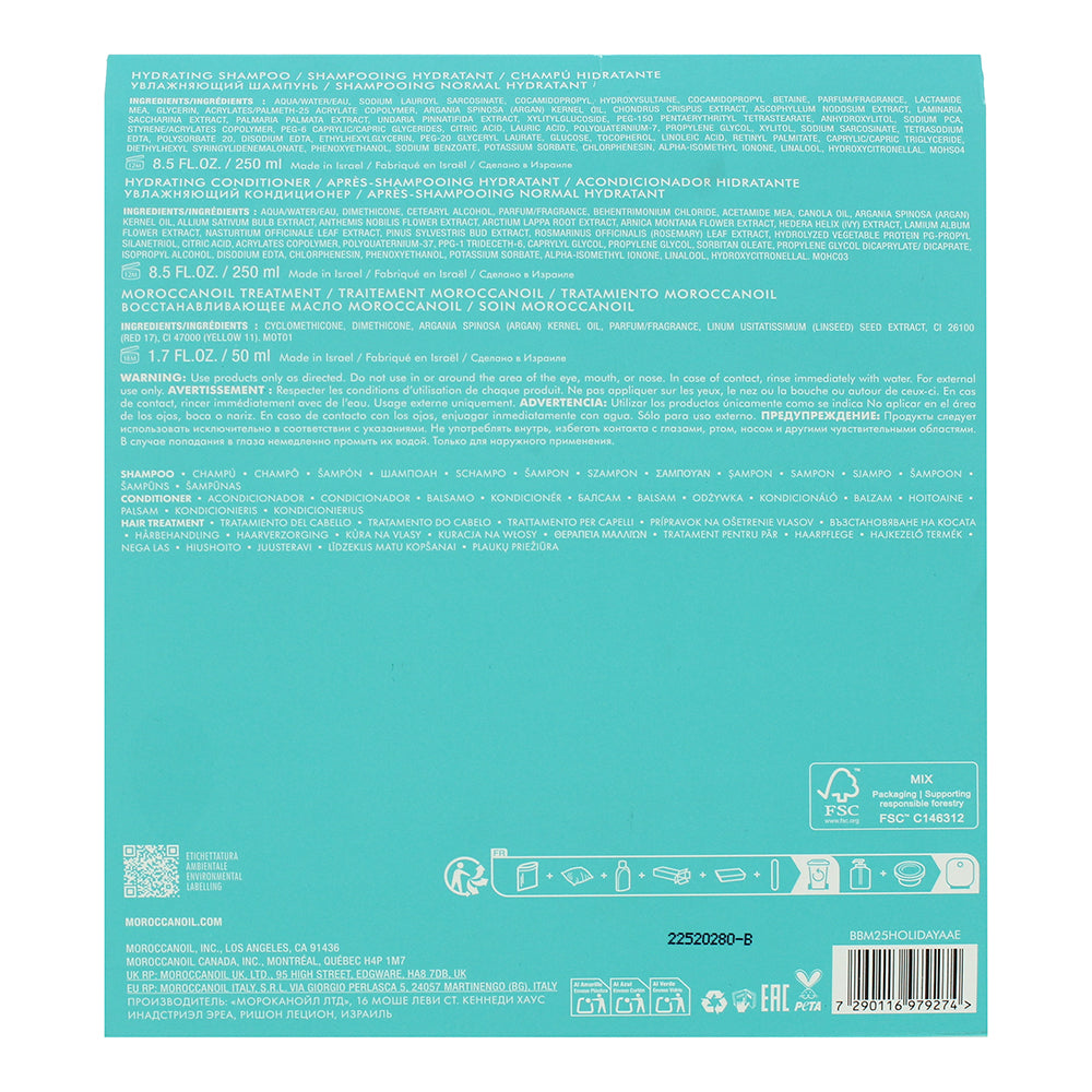 Moroccanoil Repair 4 Piece Gift Set: Shampoo 250ml - Hair Treatment 75ml - Conditione - Ingredients