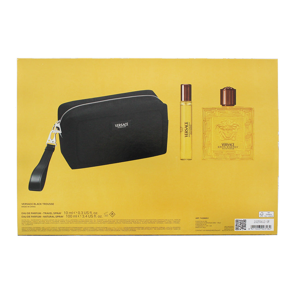 Versace Eros Energy 3 Piece Gift Set: Eau de Parfum 100ml - Eau de Parfum 10ml - - Ingredients