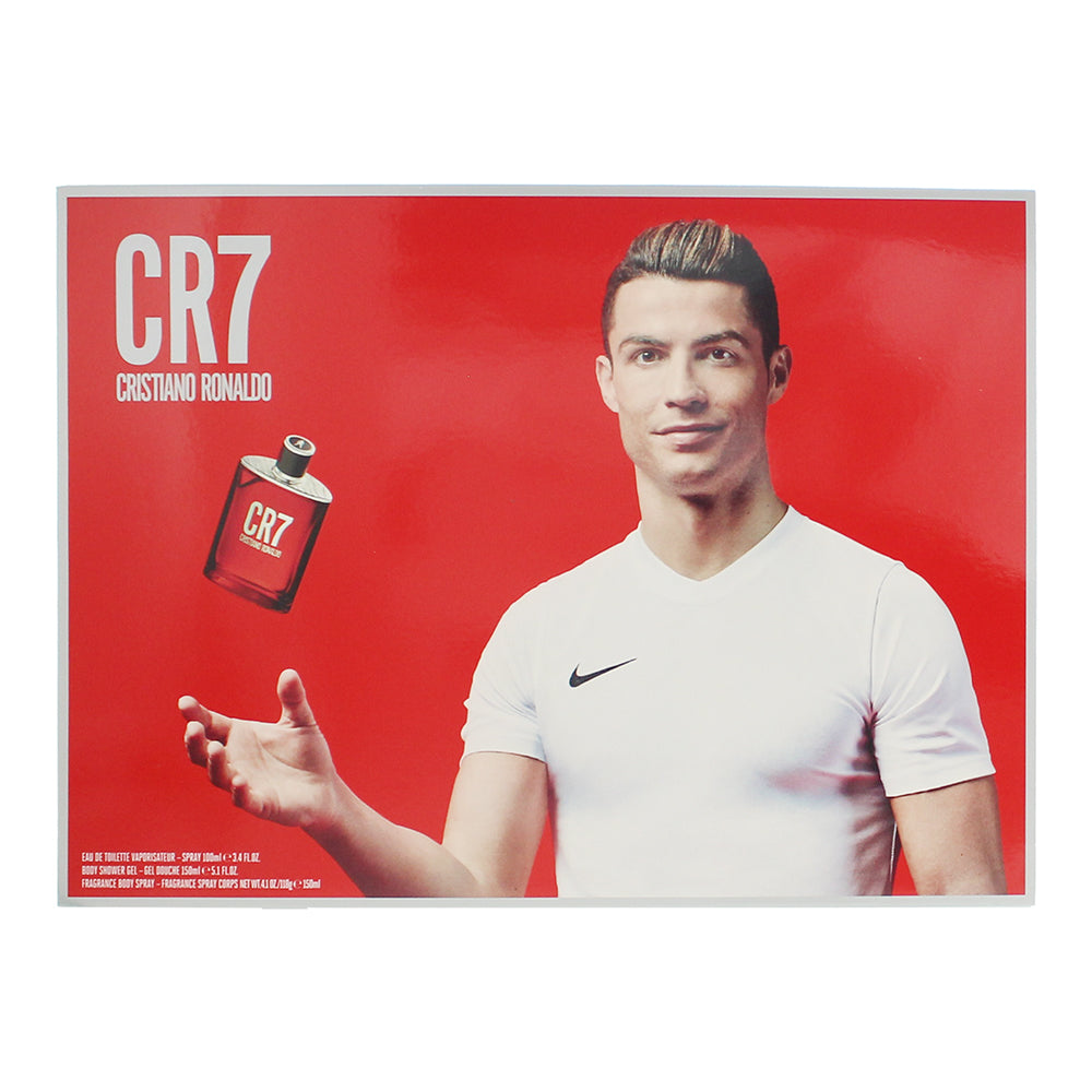 Cristiano Ronaldo Cr7 3 Piece Gift Set: Eau de Toilette 100ml - Shower Gel 150ml - Box