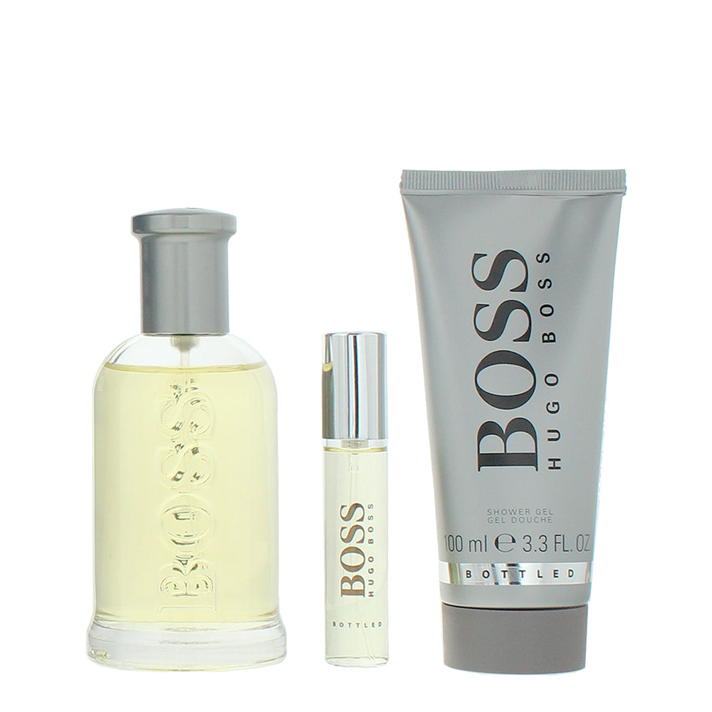Hugo Boss Bottled 3 Piece Gift Set: Eau de Toilette 100ml - Eau de Toilette 10ml - Product