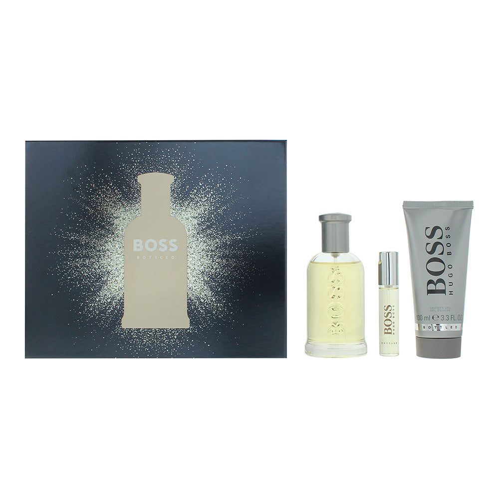 Hugo Boss Bottled 3 Piece Gift Set: Eau de Toilette 100ml - Eau de Toilette 10ml