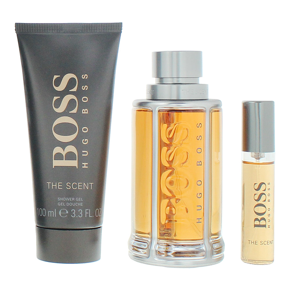 Hugo Boss The Scent For Men 3 Piece Gift Set: Eau de Toilette 100ml - Eau de Toi - Product