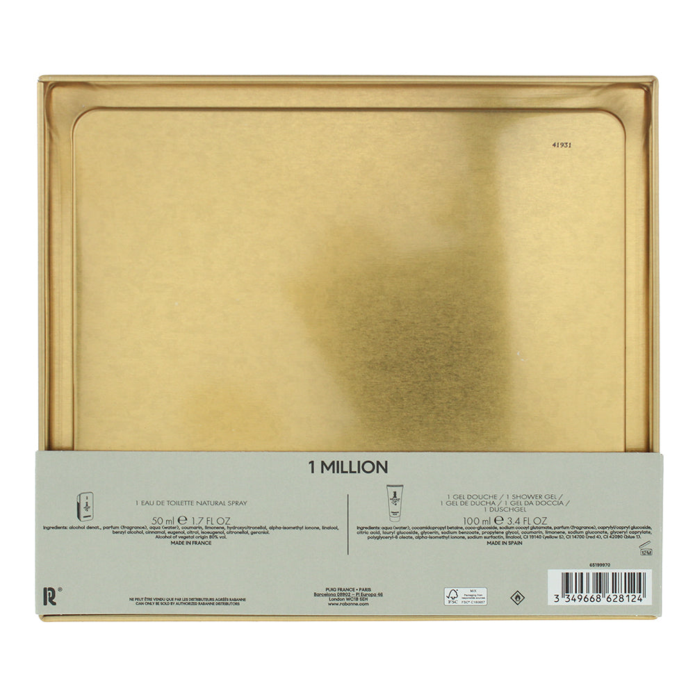 Rabanne 1 Million 2 Piece Gift Set: Eau de Toilette 50ml - Shower Gel 100ml