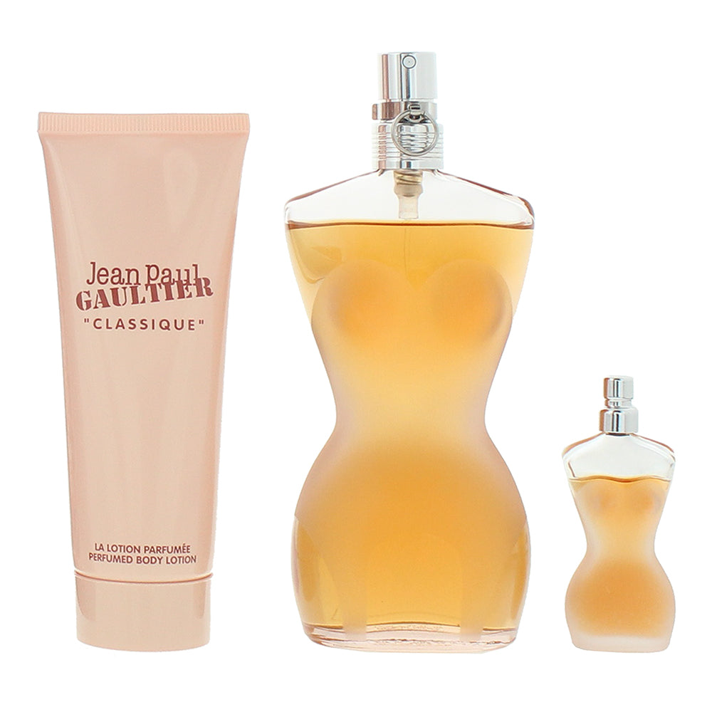Jean Paul Gaultier Classique 3 Piece Gift Set: Eau de Toilette 100ml - Eau de To - Product