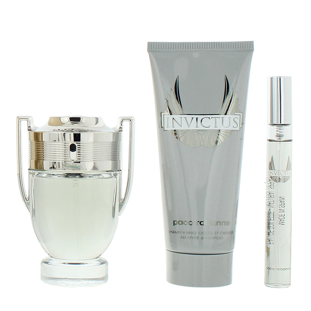 Rabanne Invictus 3 Piece Gift Set: Eau de Toilette 50m - Eau de Toilette 10ml -  - Product