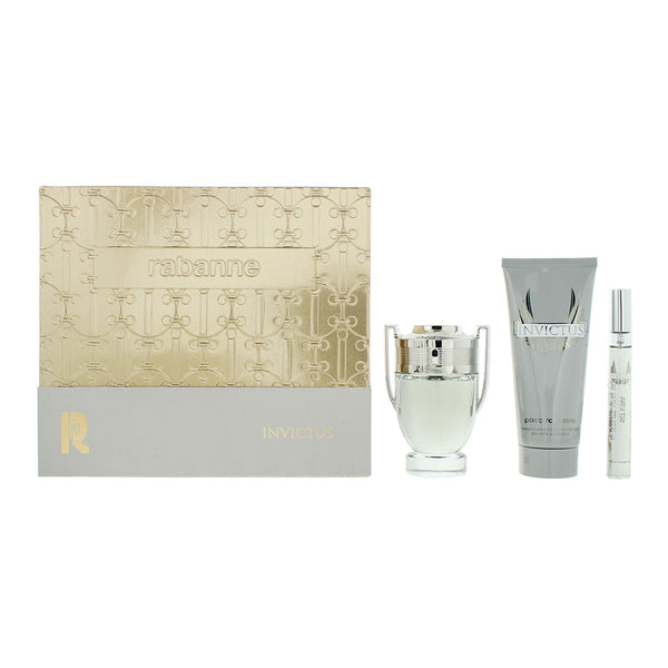 Rabanne Invictus 3 Piece Gift Set: Eau de Toilette 50m - Eau de Toilette 10ml -