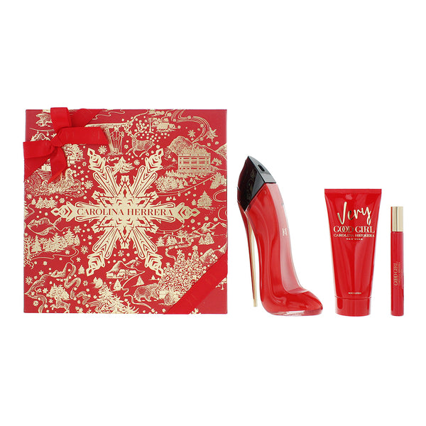 Carolina Herrera Very Good Girl 3 Piece Gift Set: Eau de Parfum 80ml - Eau de Pa
