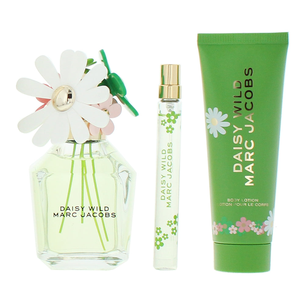 Marc Jacobs Daisy Wild 3 Piece Gift Set: Eau de Parfum 100ml - Eau de Parfum 10m - Product