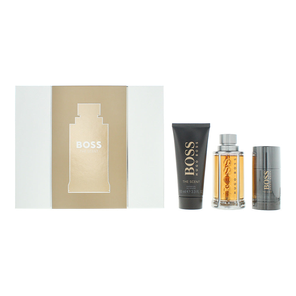 Hugo Boss The Scent 3 Piece Gift Set: Eau de Toilette 100ml - Shower Gel 100ml -
