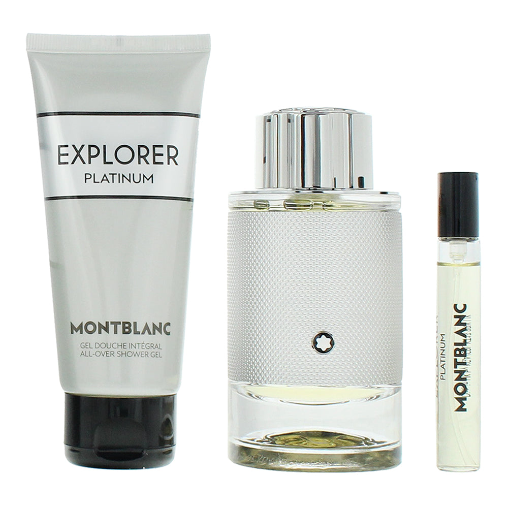 Montblanc Explorer Platinum 3 Piece Gift Set: Eau de Parfum 100ml - Eau De Parfu - Product