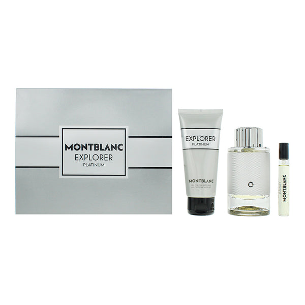 Montblanc Explorer Platinum 3 Piece Gift Set: Eau de Parfum 100ml - Eau De Parfu