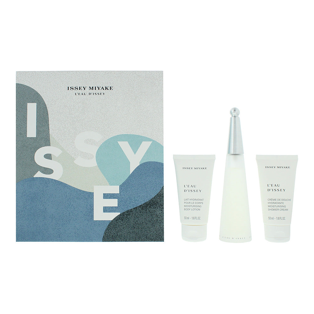 Issey Miyake L'eau D'issey 3 Piece Gift Set: Eau de Toilette 50ml - Body Lotion 