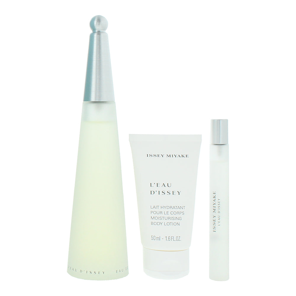 Issey Miyake L'eau D'issey 3 Piece Gift Set: Eau de Toilette 100ml - Eau de Toil - Product