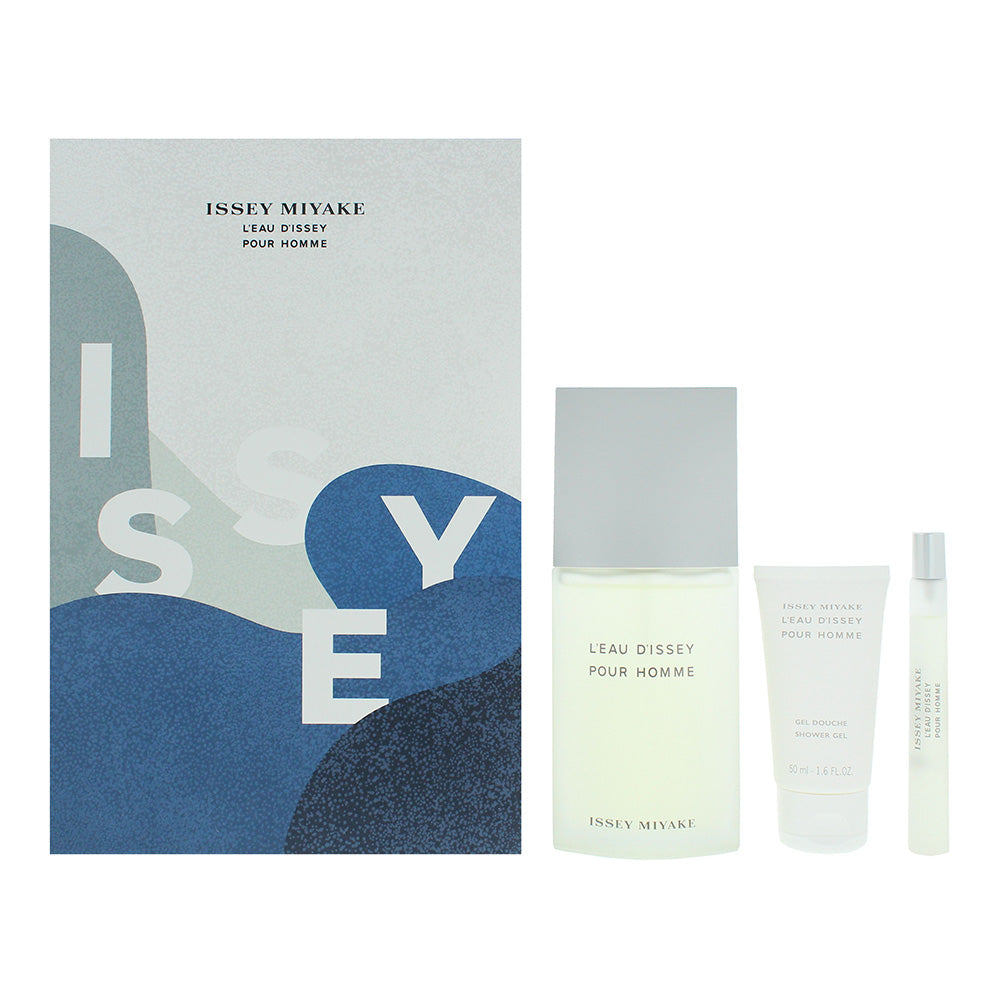 Issey Miyake L'eau D'issey Pour Homme 3 Piece Gift Set: Eau de Toilette 125ml - 