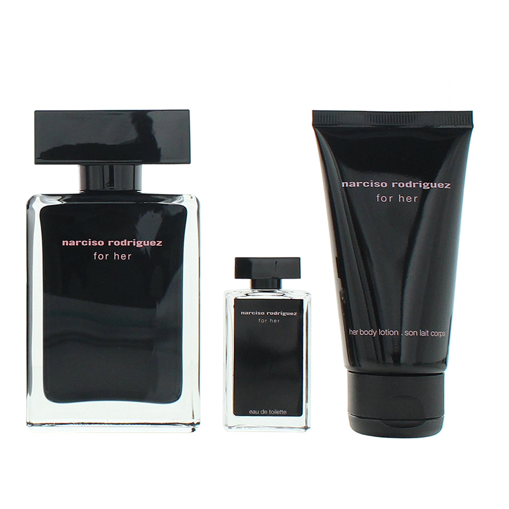 Narciso Rodriguez For Her 3 Piece Gift Set: Eau de Toilette 50ml - Eau de Toilet - Product