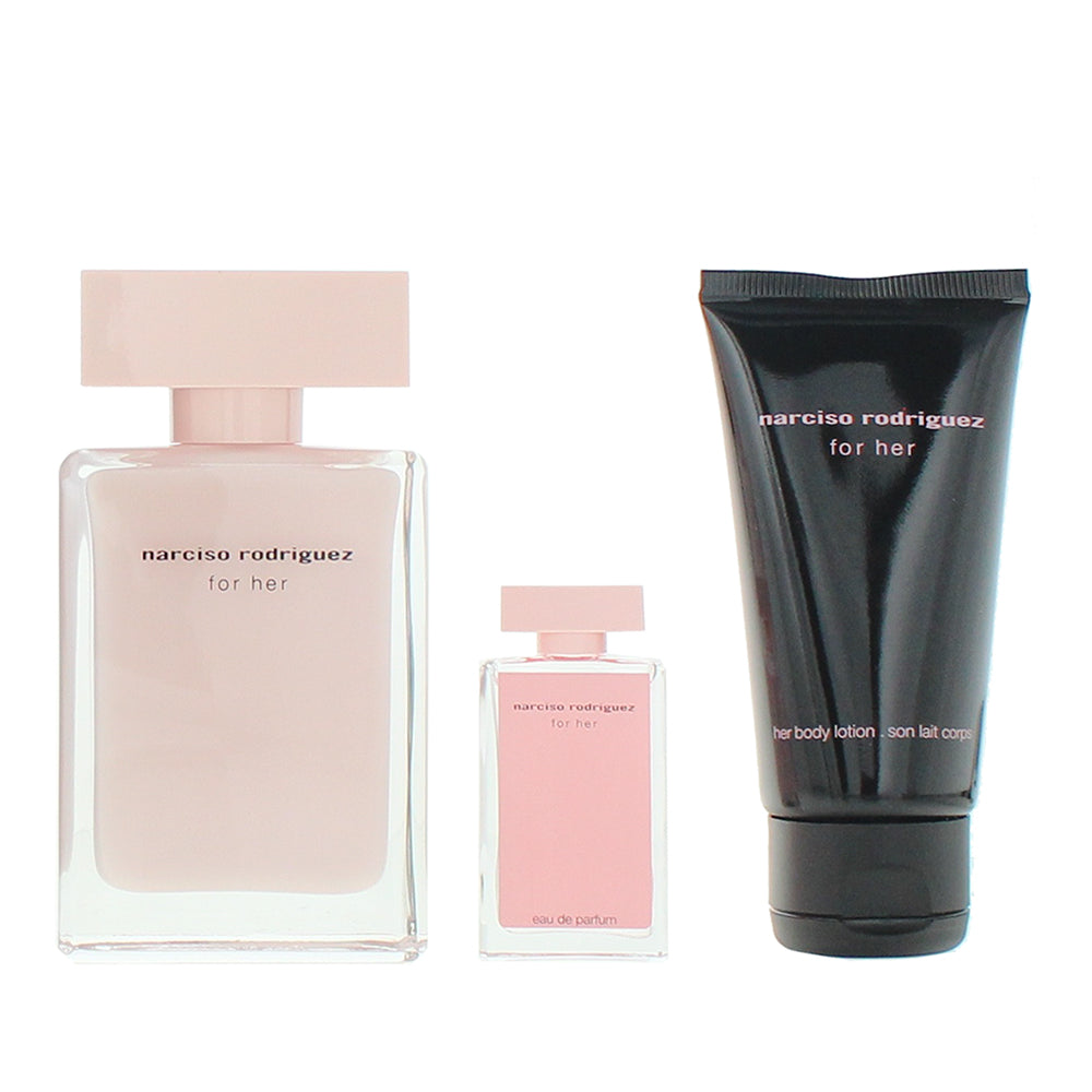 Narciso Rodriguez For Her 3 Piece Gift Set: Eau de Parfum 50ml - Eau de Parfum 7 - Product
