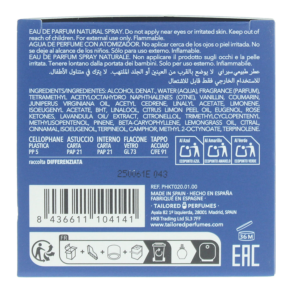 Hackett Marine Blue Eau de Parfum 50ml - Ingredients