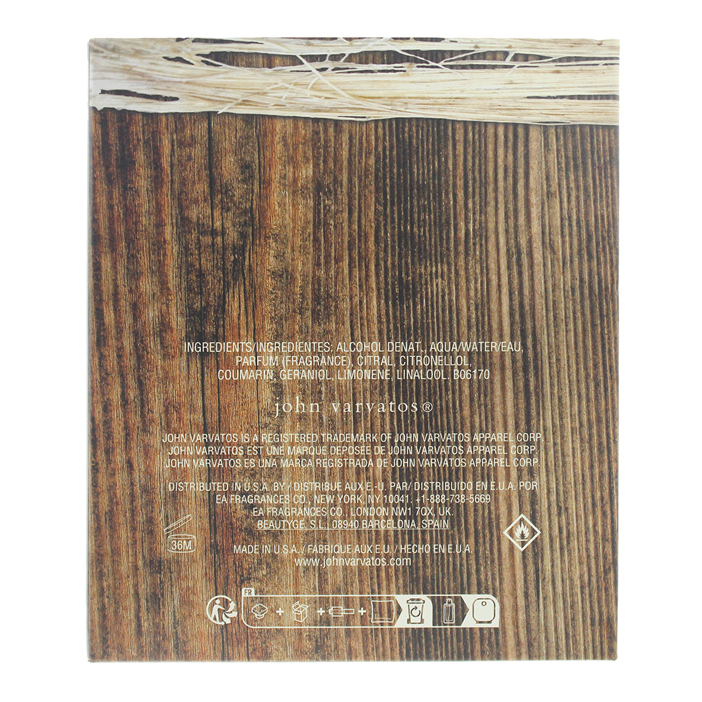John Varvatos Artisan Forest Eau de Toilette 125ml - Ingredients