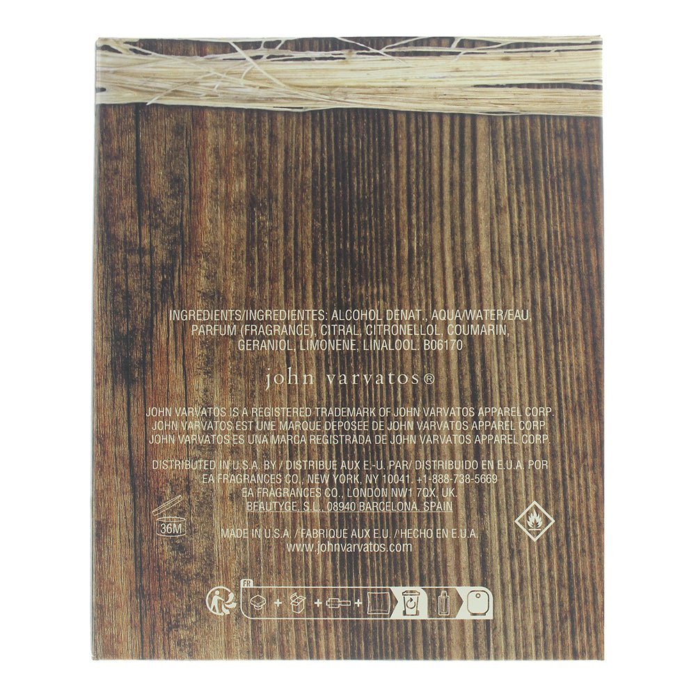 John Varvatos Artisan Forest Eau de Toilette 75ml - Ingredients