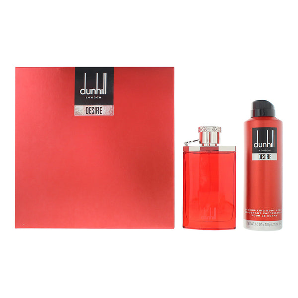 Dunhill Desire Red 2 Piece Gift Set: Eau de Toilette 100ml - Body Spray 226ml
