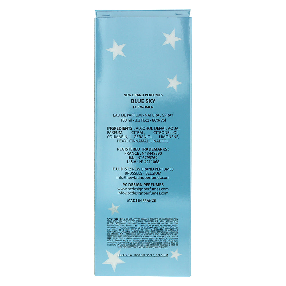 New Brand Blue Sky For Women Eau de Parfum 100ml - Ingredients