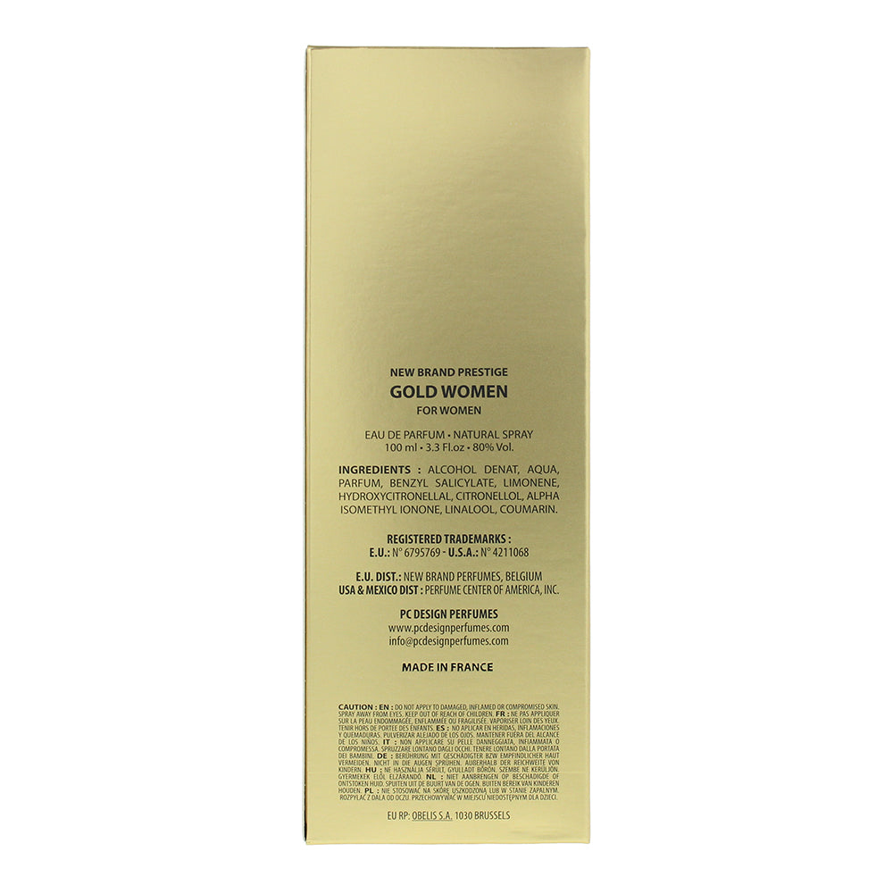 New Brand Prestige Gold For Women Eau de Parfum 100ml - Ingredients