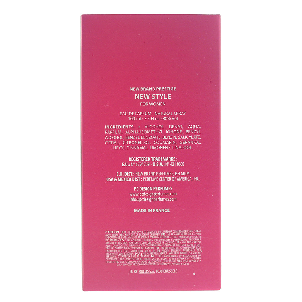 New Brand Prestige New Style For Women Eau de Parfum 100ml - Ingredients