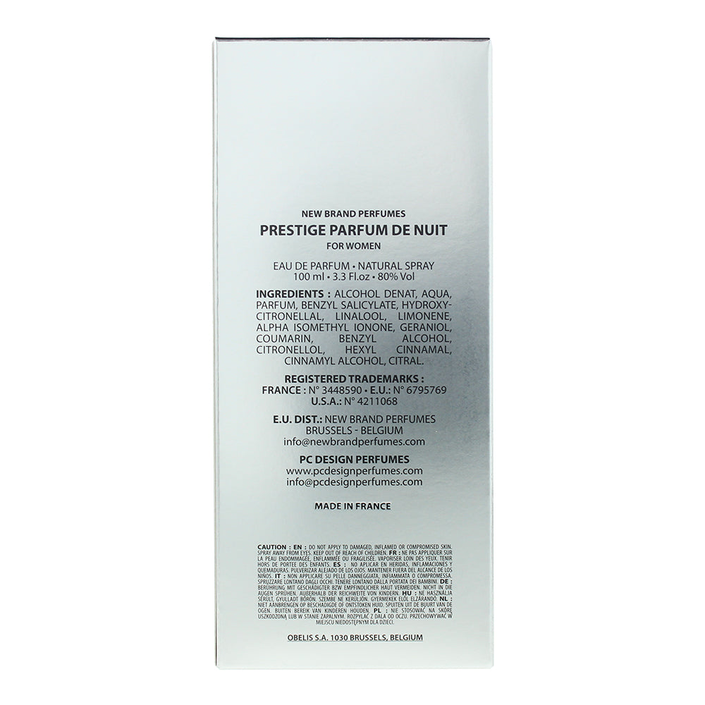 New Brand Prestige Parfum De Nuit For Women Eau de Parfum 100ml - Ingredients