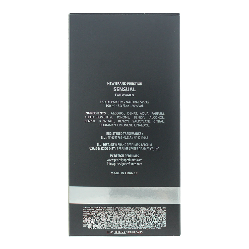 New Brand Prestige Sensual For Women Eau de Parfum 100ml - Ingredients