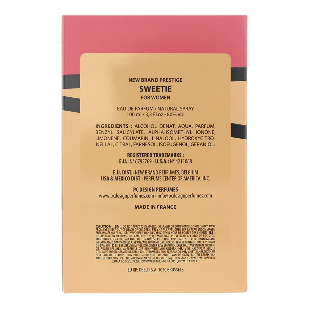 New Brand Prestige Sweetie For Women Eau de Parfum 100ml - Ingredients