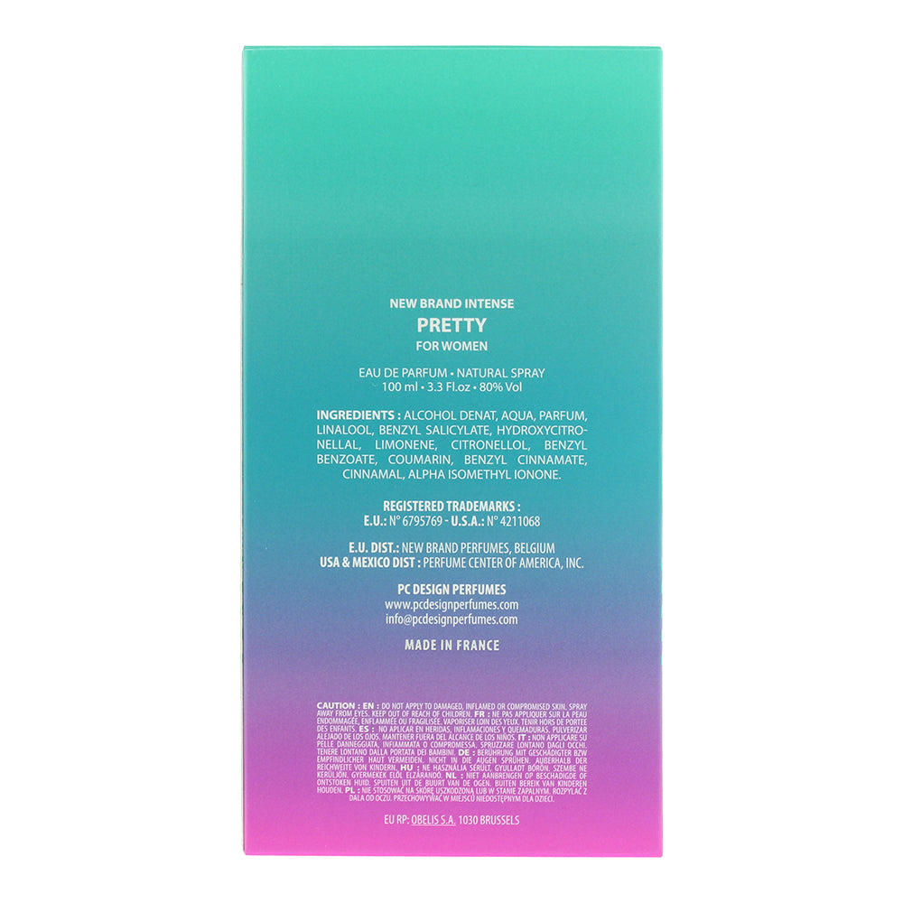 New Brand Pretty Intense Eau de Parfum 100ml - Ingredients