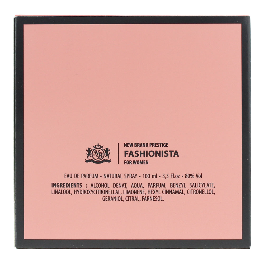 New Brand Prestige Fashionista For Women Eau de Parfum 100ml - Ingredients