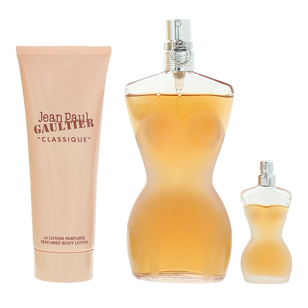 Jean Paul Gaultier Classique 3 Piece Gift Set: Eau De Toilette 100ml - Eau De To - Product