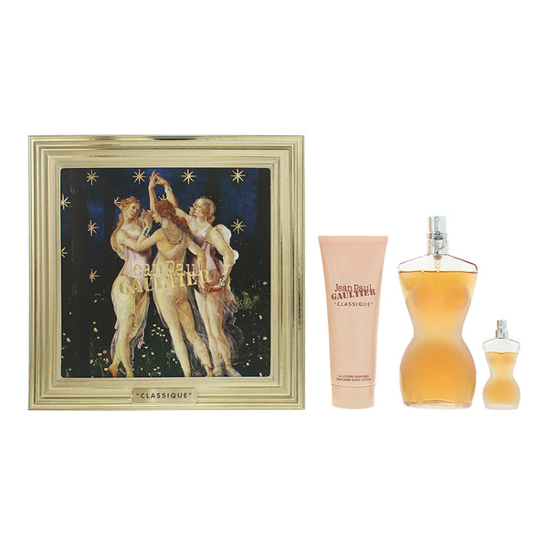 Jean Paul Gaultier Classique 3 Piece Gift Set: Eau De Toilette 100ml - Eau De To