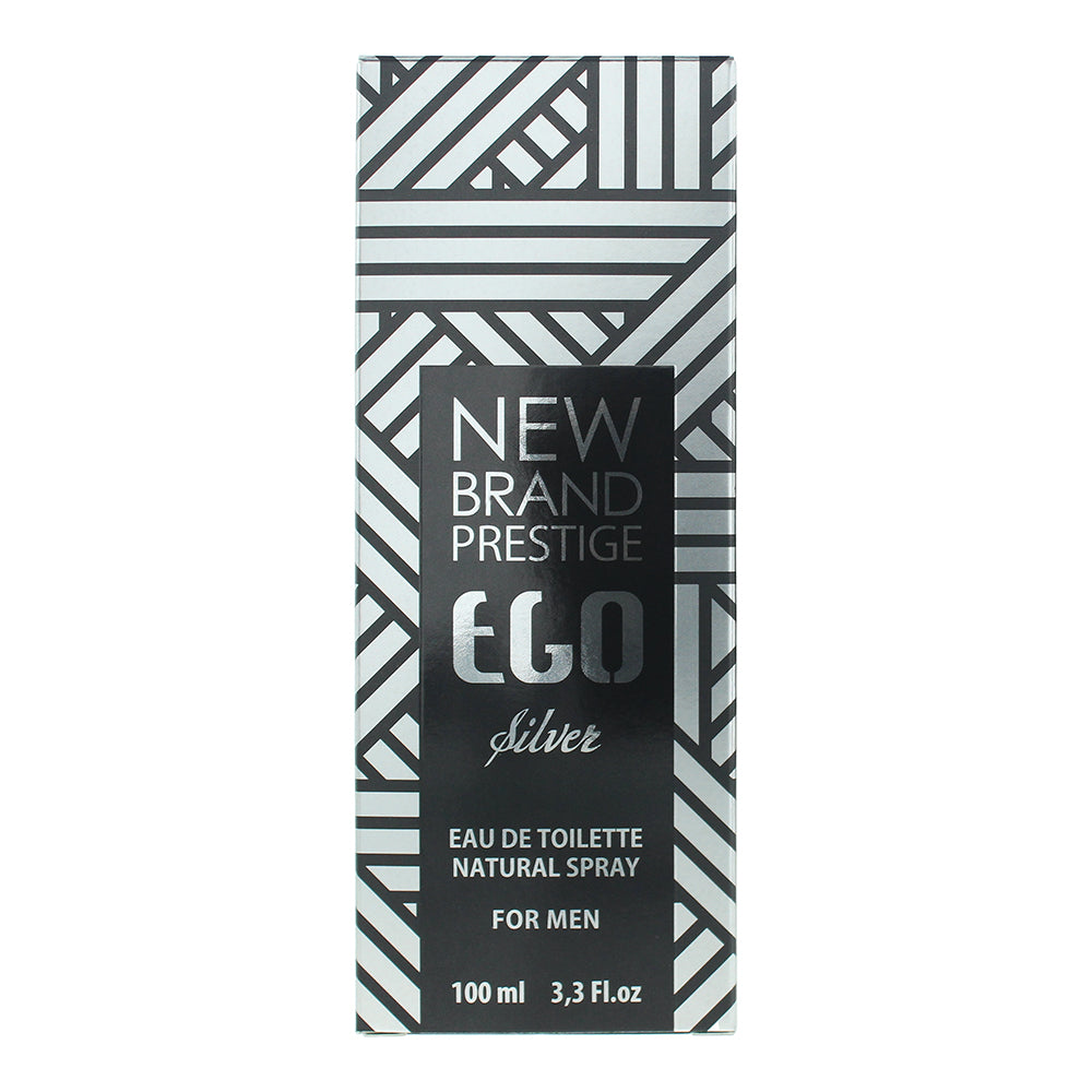 New Brand Ego Silver For Men Eau de Toilette 100ml