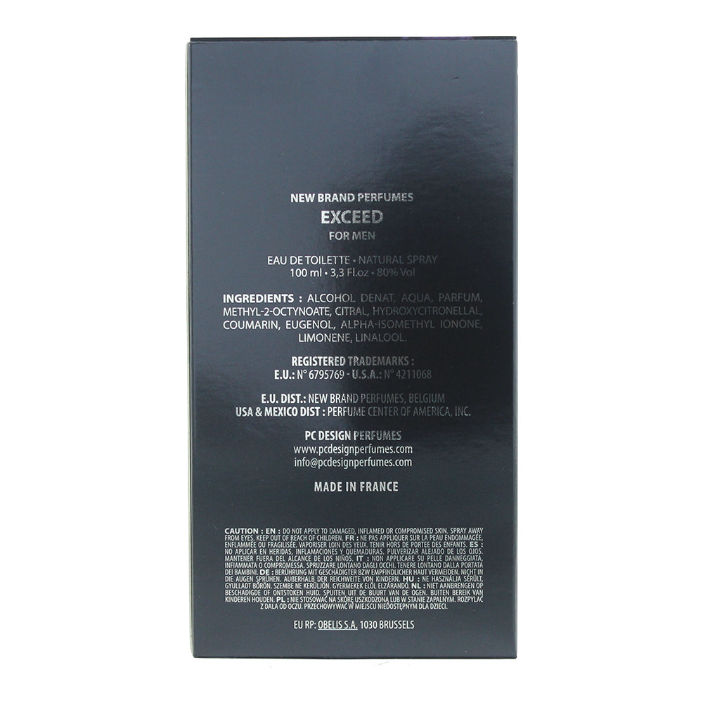 New Brand Exceed For Men Eau de Toilette 100ml