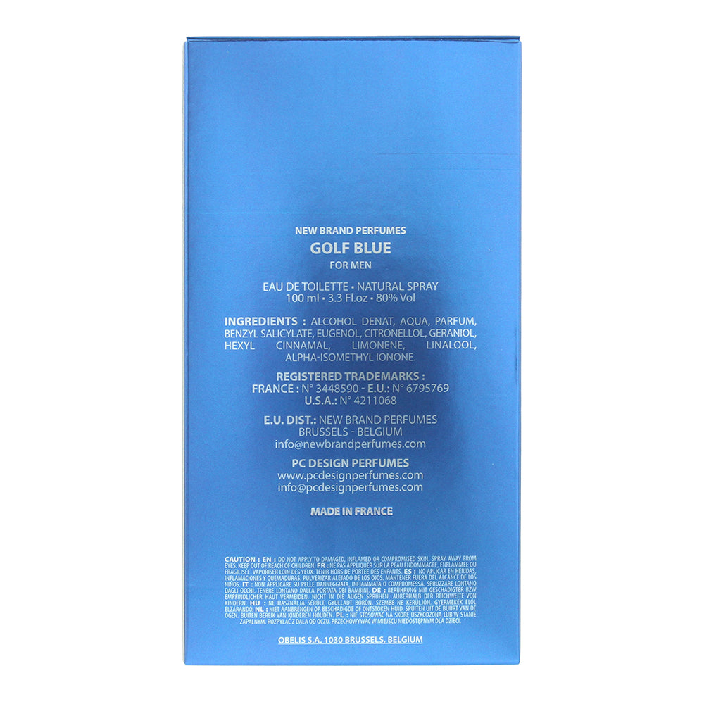 New Brand Golf Blue For Men Eau de Toilette 100ml