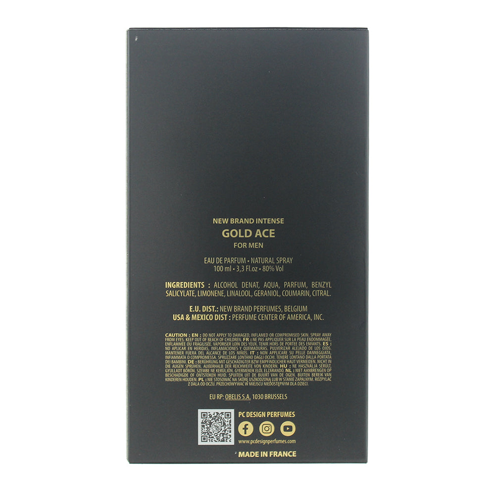 New Brand Gold Ace For Men Eau de Toilette 100ml