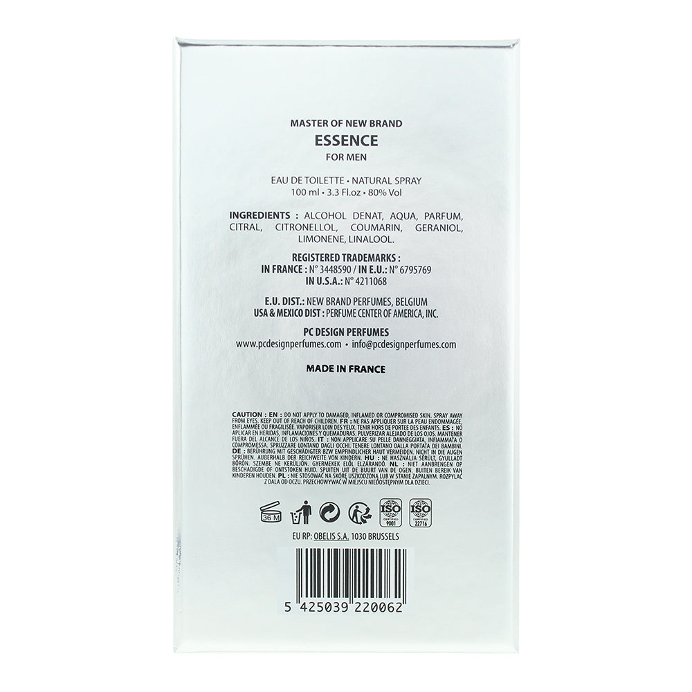 New Brand Master Of Essence For Men Eau de Toilette 100ml - Ingredients