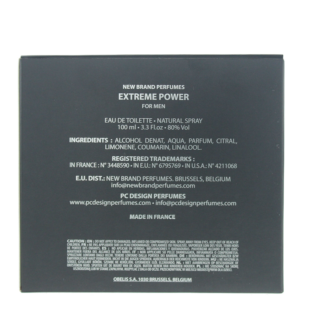 New Brand Extreme Power For Men Eau de Toilette 100ml