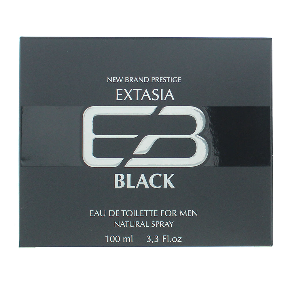 New Brand Extasia Black For Men Eau de Toilette 100ml