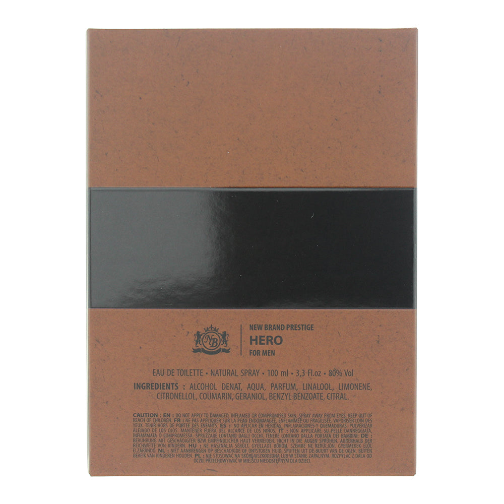 New Brand Prestige Hero For Men Eau de Toilette 100ml - Ingredients