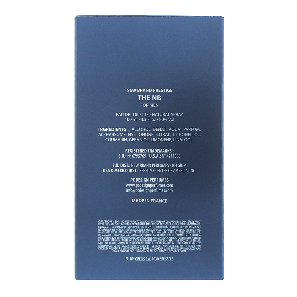 New Brand The NB For Men Eau de Toilette 100ml - Ingredients