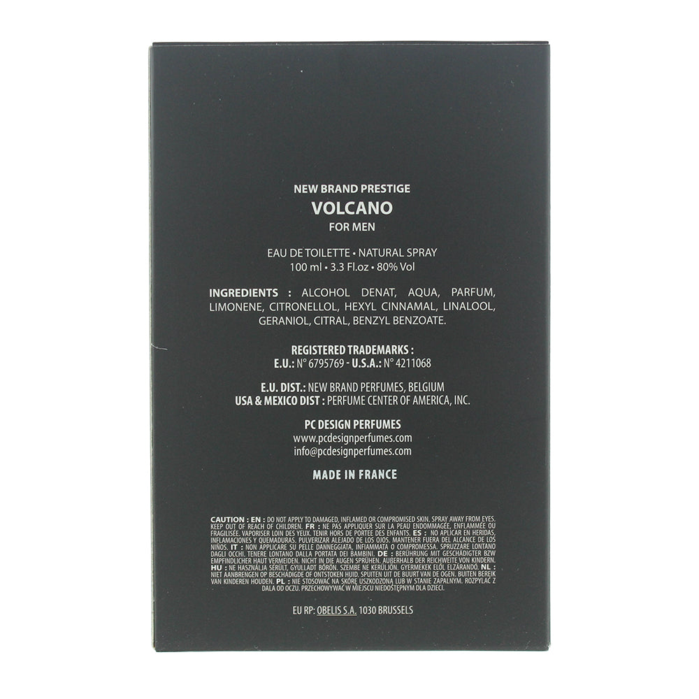 New Brand Prestige Volcano For Men Eau de Toilette 100ml