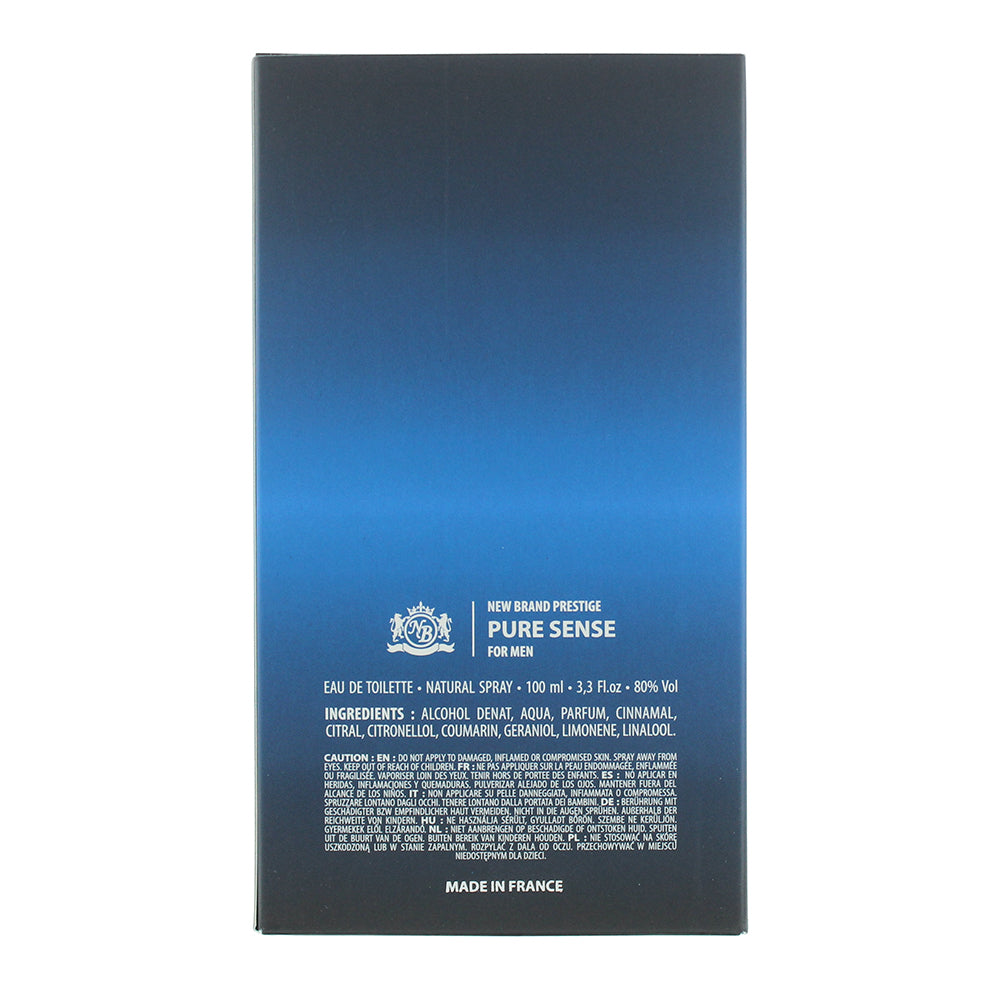 New Brand Prestige Pure Sense For Men Eau de Toilette 100ml