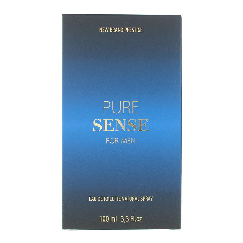 New Brand Prestige Pure Sense For Men Eau de Toilette 100ml - Box